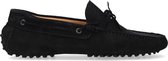 Manfield - Heren - Blauwe suède loafers - Maat 42