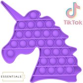 ESSENTIALS73 POP IT  Fidget Toy - Unicorn - Eenhoorn - Paars - Tiktok