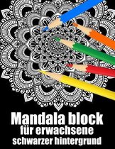 Mandala block fur erwachsene schwarzer hintergrund