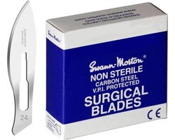 Swann Morton Scalpelmesjes - Niet Steriel - Mesnummer 24 - REF 0111