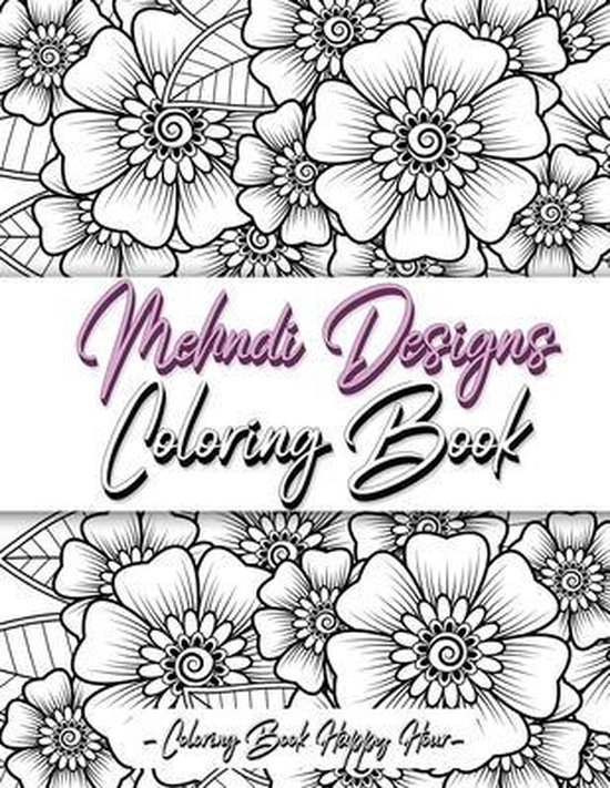 Mehndi Design Coloring Book - cover