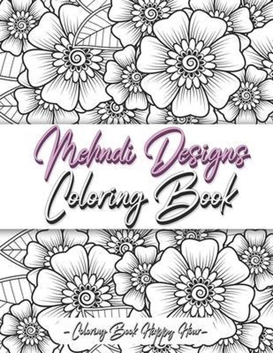 Mehndi Design Coloring Book - cover
