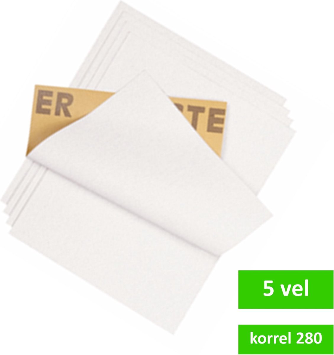 MASTER schuurpapier voor droog schuren | korrel 280 | 5 vellen