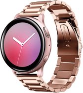 Stalen Smartwatch bandje - Geschikt voor  Samsung Galaxy Watch Active stalen band - rosé goud - Horlogeband / Polsband / Armband