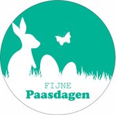 Wensetiket - Sluitzegel - Fijne Paasdagen etiketten #2 - Pasen stickers - 40 mm - 40 st