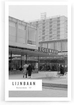 Walljar - Lijnbaan '57 - Zwart wit poster