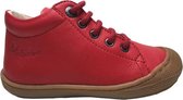 Naturino veters effen lederen sneakers Cocoon rood  mt 18