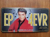 Elvis Presley - EP4EVR - Metalen wandbord met reliëf - License plate - 15 x 30 cm