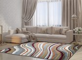 Aledin Carpets Windhoek - Laagpolig - Vloerkleed 160x230 cm - Grijs - Tapijten woonkamer