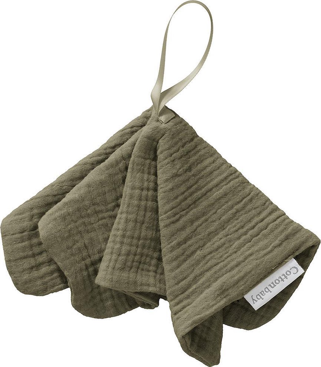 Cottonbaby speendoekje - Cottonsoft - kakigroen