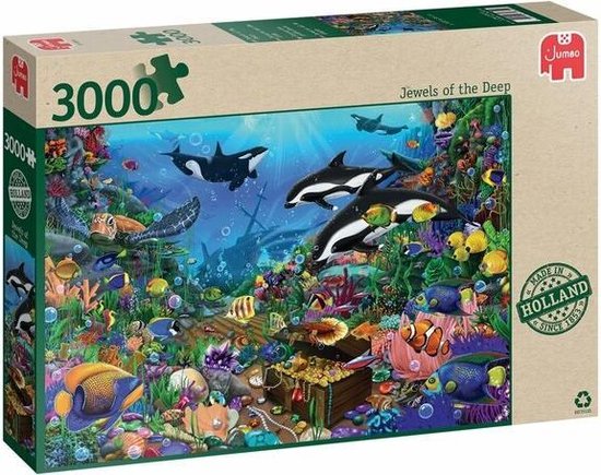 mager landinwaarts Omgeving Jumbo Premium Collection Puzzel Jewels of the Deep - Legpuzzel - 3000  stukjes | Games | bol.com