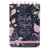 Spiral Notepad She Is Clothed Strength & Dignity Proverbs 31:25