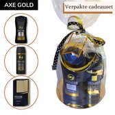 Axe Gold Cadeau voor Man - Geschenkset mannen - 4 producten - Deodorant ● Douchegel ● Aftershave ● Handdoek Gezicht - Cadeau Compleet