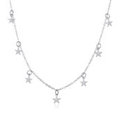 Sterretjes ketting | zilver gekleurd