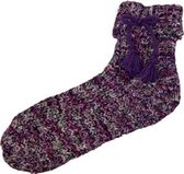 Chaussettes chaudes à boules - Violet / Multicolore - Taille 36/41