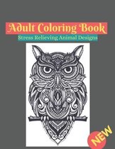 adult coloring book stress relieving animal designs