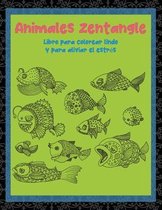 Animales zentangle - Libro para colorear lindo y para aliviar el estres