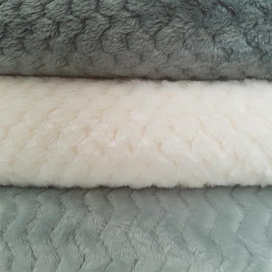 warm en zacht Zigzag Visgraat plaid bedsprei 160 x 200 Cm Antraciet | bol.com