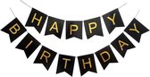 XL Happy Birthday Slinger Zwart & Goud - Verjaardag