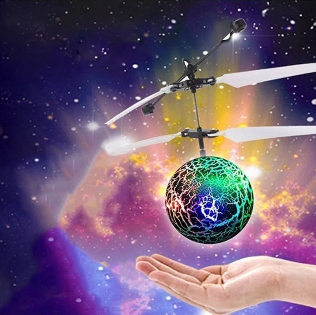 Hoofun Flying Ball, Hover UFO Flying Ball with RGB Light, Magic Boomerang, Flying Toy for Kids, Gift 6, 7, 8, 9, 10, 12 Years, (Purple