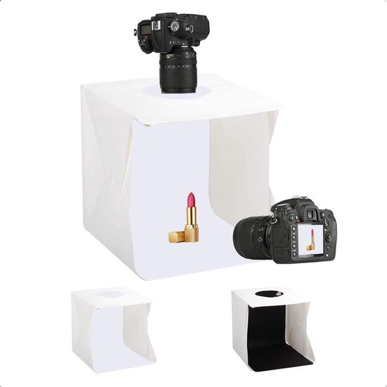 Opvouwbare Mini Fotostudio - 40 cm - Pora - Lightbox - Fotografie - Fotobox  - 2... | bol.com
