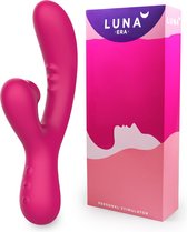 EZlove Luna ERA Vibrator - 2 in 1 Krachtige Tarzan Vibrator met Luchtdruk Stimulatie voor Clitoris - Fluisterstil & Discreet - Roze