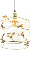 Hanglamp met vogeltjes-Goud-Landelijk-Kinderkamer-Slaapkamer-Woonkamer-Ø30 cm.