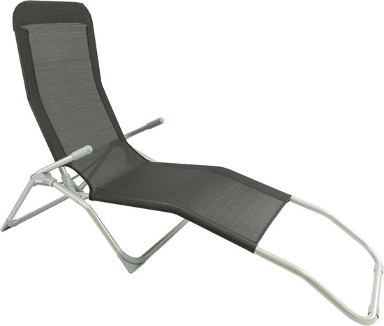 MaxxGarden - opvouwbare ligstoel - textileen - zwart - | bol.com