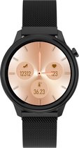 Belesy® MOON - Smartwatch Dames - Horloge - Stappenteller - Lichaamstemperatuur - Bloeddruk - Zuurstofgehalte - Ademhaling - Full Touch - Diverse Wijzerplaten - Mutli sport - Milan