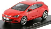 Opel Astra OPC Dealermodel (Rood) (12cm) 1/43 Motor Art - Schaalmodel - Modelauto - Model auto - Minatuurautos - Miniatuur auto