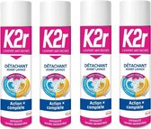 K2R 4 x 400ml Vlekkenverwijderaar voor Voorwas -  Aérosol - Spray - Voordeelverpakking