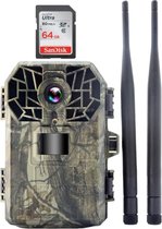 Camouflage's EZ1 4G Wildcamera - 30MP - 4K Video -Wereldwijd Mobiel Live Foto's kijken- SMS Functie