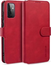 caseme - Hoesje geschikt voor Samsung Galaxy A72 - met magnetische sluiting - ming serie - leren book case - rood