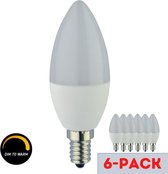 Proventa Longlife LED Kaarslamp met kleine E14 fitting - Dimbaar - Voordeelverpakking - 6 x LED lamp