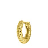 Lucardi Dames Gold helixpiercing twist - Piercing - Cadeau - Echt Zilver - Goudkleurig