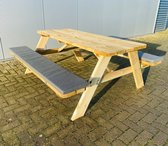 Picknicktafel Met Zitkussens Op Maat | Geïmpregneerd | 180cm Lang 6 Persoons Tuintafel Goedkopepicknicktafels® | Hufterproof Robuust Ontwerp