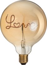 J-Line Ledlamp In Doos Love Glas Geel/Goud E27