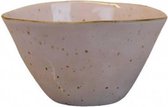 Kitchen trend - servies - kom, Lichtroze Stone - aardewerk - set van 6 - 15 cm rond