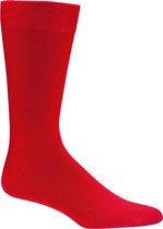 Socks4Fun – 2 paar rode sokken – drukvrije boord - maat 35/38