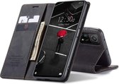 Xiaomi Mi 10T Pro/Mi 10T Bookcase hoesje - CaseMe - Effen Zwart - Kunstleer