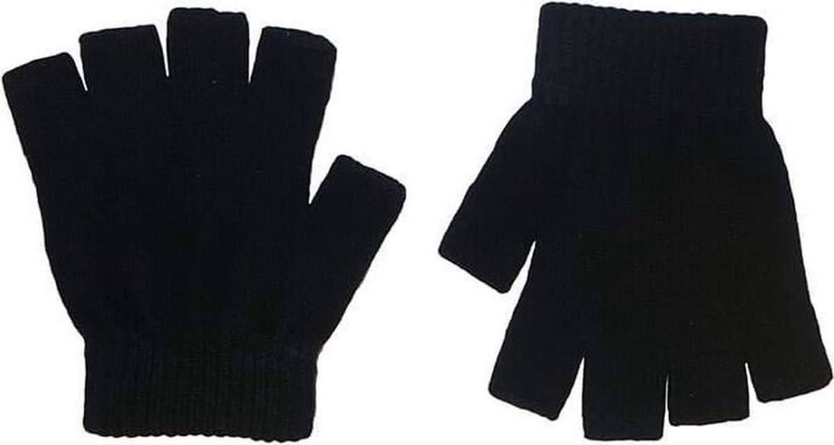 Zwarte Vingerloze Handschoenen | Maat One Size Fits All | bol.com