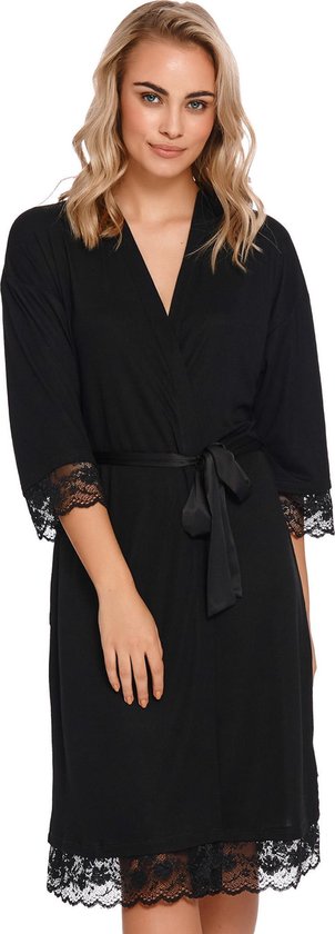 Doctor Nap Badjas Dames Modal | Kamerjas Dames | Zwart SWW.9710 S
