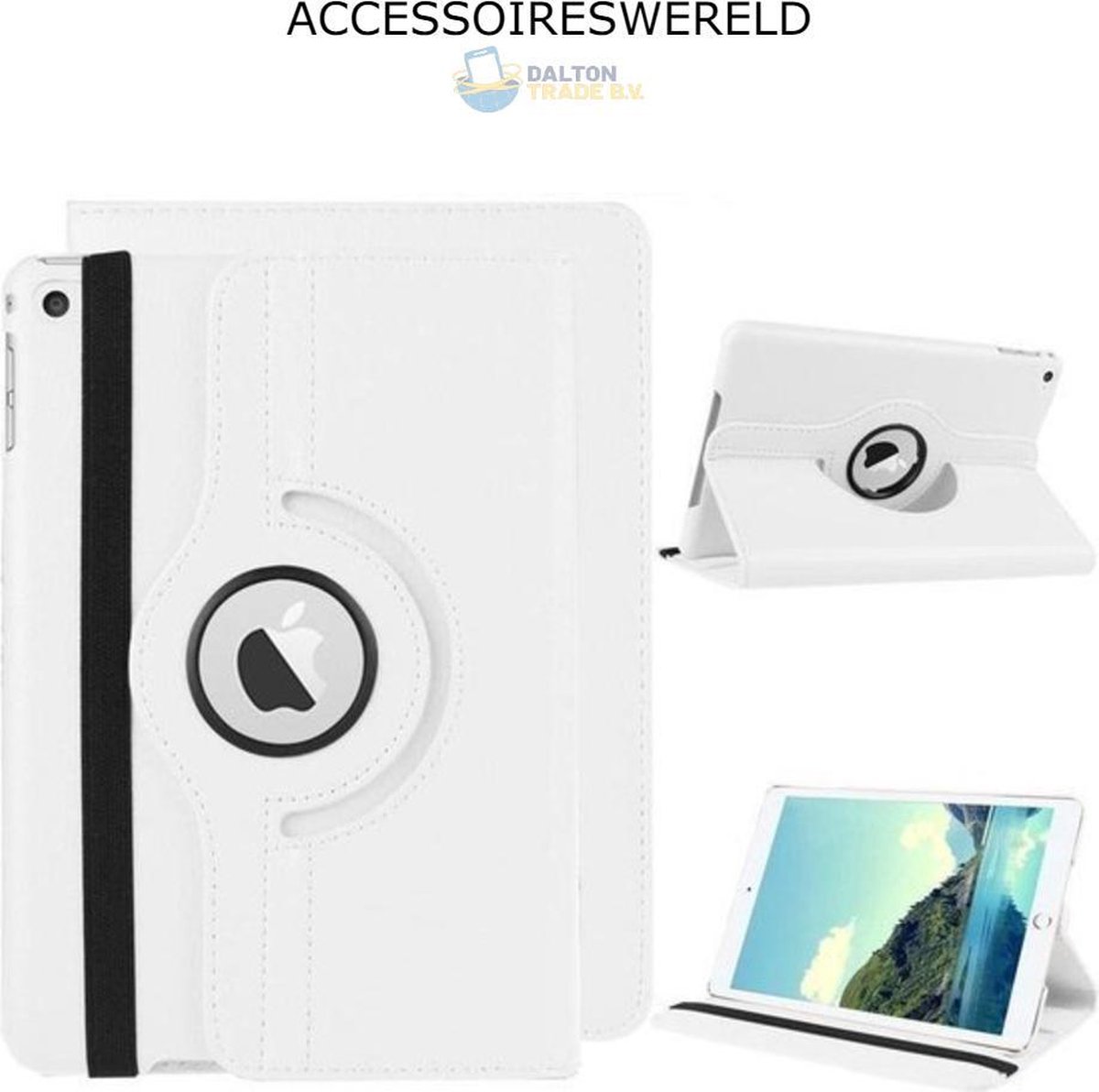 Bookcase - Samsung Galaxy Tab A 10.1 2016 - 360 graden draaibaar hoesje - Wit