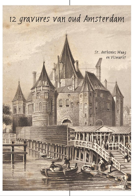 Wenskaarten - 12 ansichtkaarten van Amsterdam met staalgravures van J.L. Terwen uit 1858 en later.
