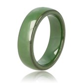 My Bendel - 6 mm Brede groene ring - Mooi blijvende keramische groene ring - Onbreekbaar - Met luxe cadeauverpakking