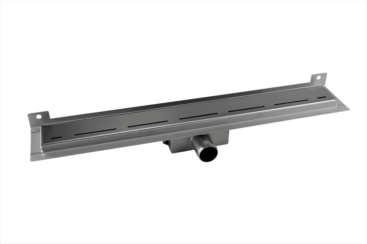 CityLine douchegoot - RVS - 50cm - Zijuitloop - Muurflens - Row