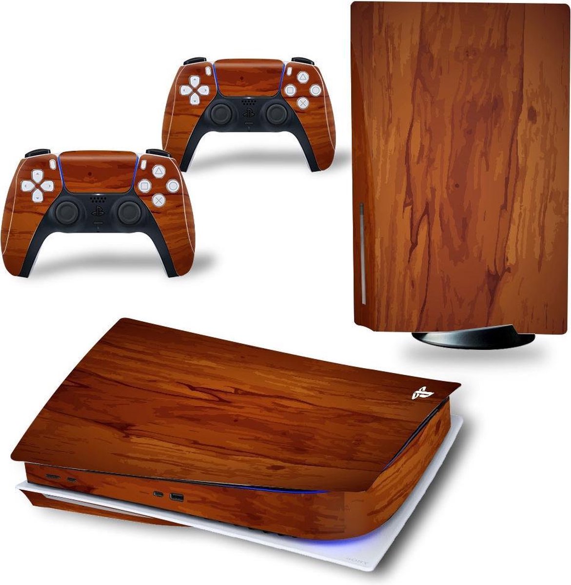 PS5 skin Wood PS5 Disk Playstation 5 sticker 1 console en 2