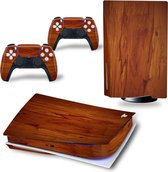 PS5 skin Wood - PS5 Disk| Playstation 5 sticker | 1 console en 2 controller stickers