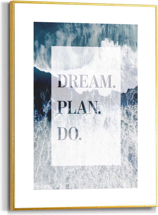 Dream Plan Faire Texte Anglais Citation Ocean Mer Peinture 30 X 40 Cm Bol Com