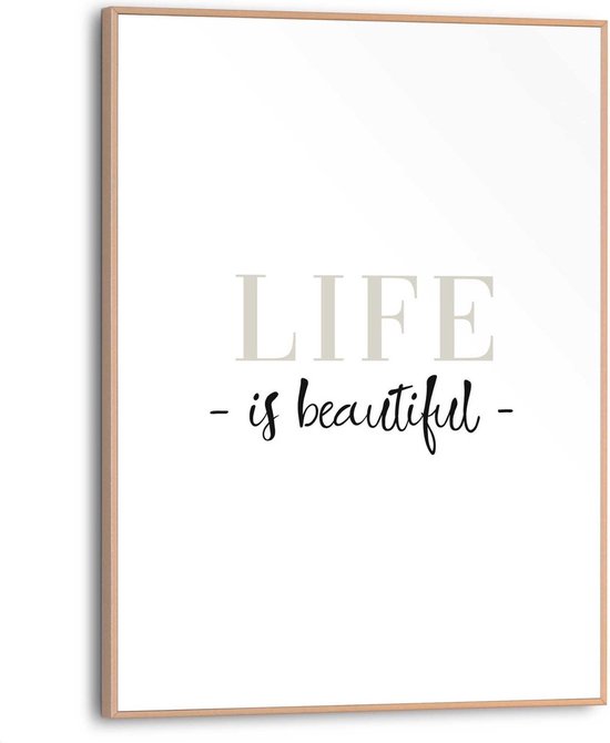 La Life Est Belle Texte Anglais Citation Peinture 30 X 40 Cm Bol Com